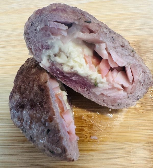 Hamburguesa Mixta rellena Bacon y Mozzarella